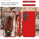 YATWIN Silicone Back Case for Samsung Galaxy S25, Soft-Touch Phone Back Cover for Samsung Galaxy S25 - Red gallery image