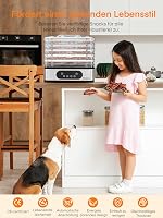 FOHERE Ételszárító Rozsdamentes Acélból - 5 Állítható Tálcával, LED Kijelzővel, 420W, 48 Órás Időzítővel, Gombák, Gyümölcsök, Hús, Hal, Zöld 8