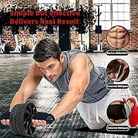 Vista 7 de Ab Roller Wheel - AGREJO Ab Workout Equipment for Abdominal & Core Strength Training, Home Gym Fitness Equipment, Exercise Wheel for Men Women
