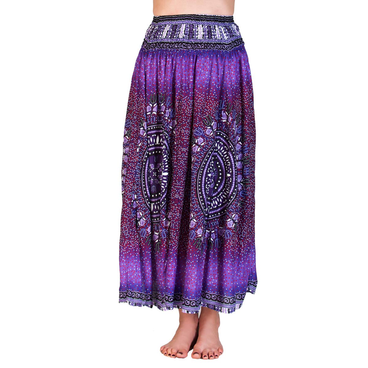 Panasiam Women's Maoi Purple Summerskirt, Maoi In Violette, Unisize