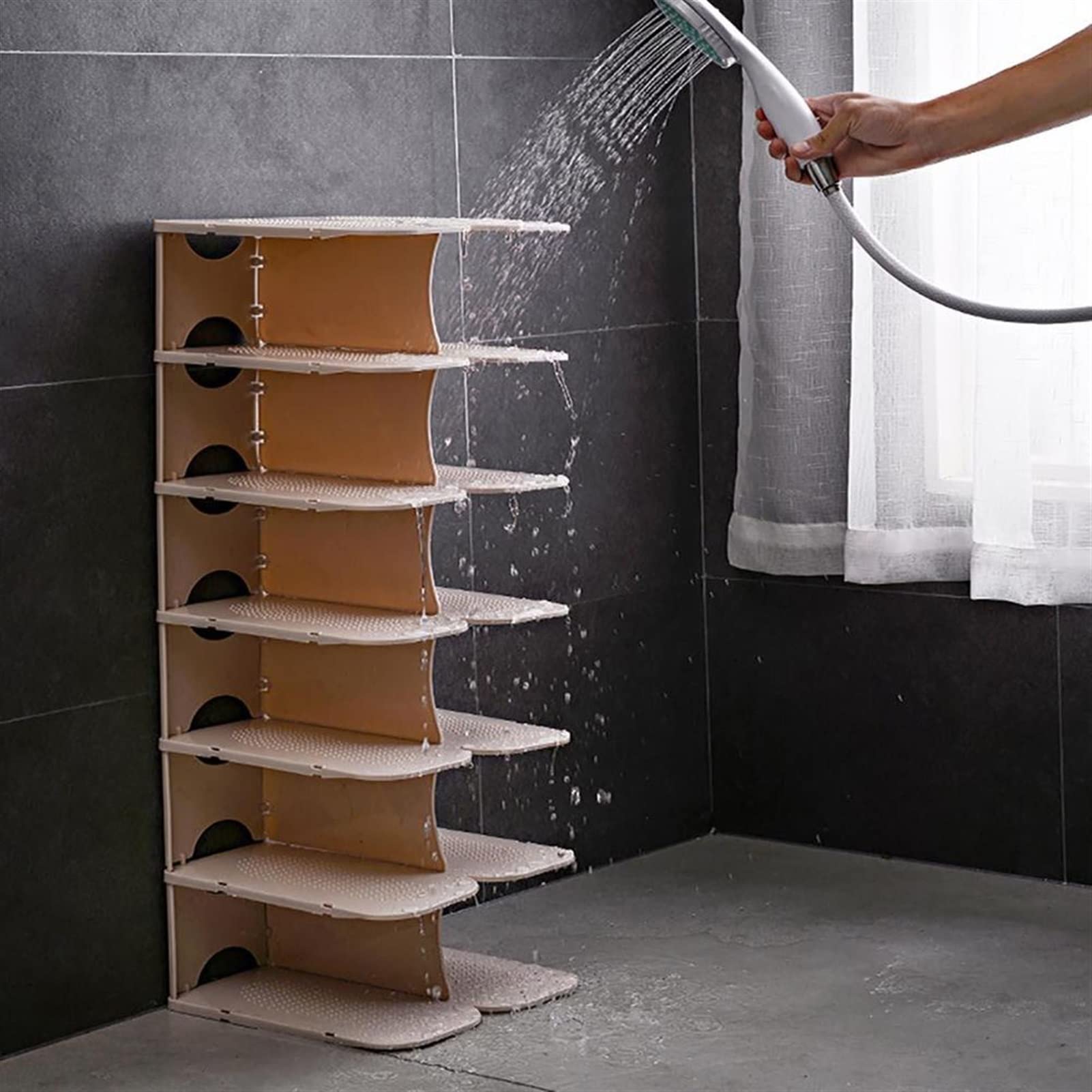 Étagère à chaussures amovible à 6 niveaux - Transparent - Organiseur de chaussures épais - Boîte à chaussures pour chambre à coucher - Étagère à chaussures - Rangement EA multicouche