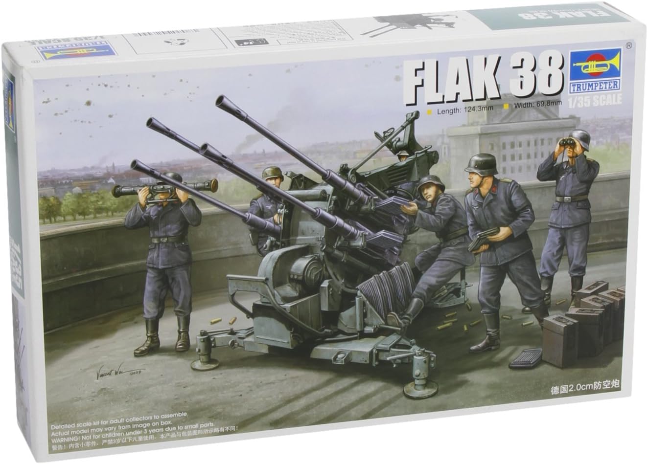 Trumpeter 1/35 German 2cm Flak 38 Gun Model Kit