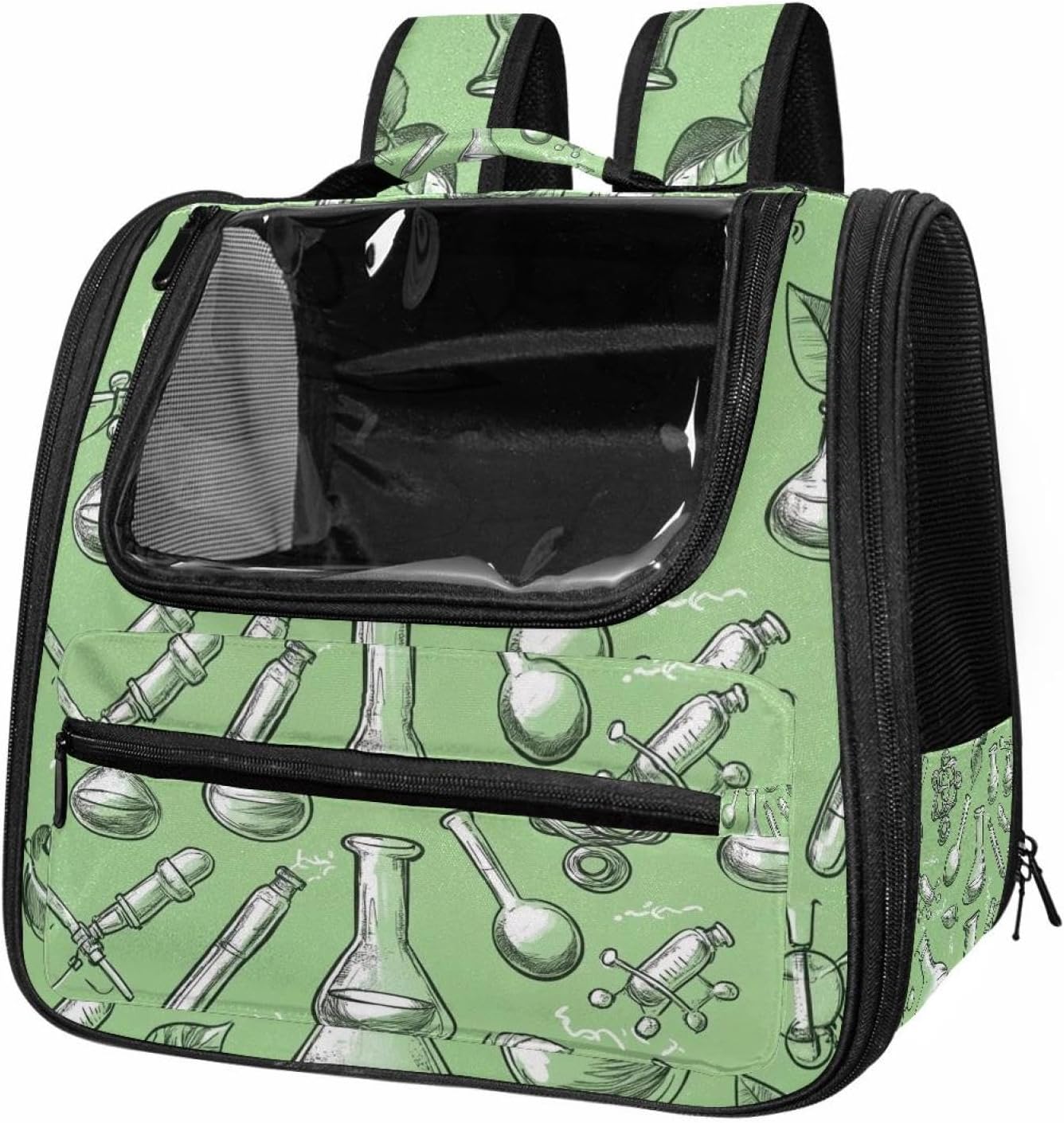 Science icon Seamless Pattern Pet Carrier Airline Approved Soft Sided Portable Cozy Travel Pet Bag, Car Seat Safe Carrier for Cats and Dogs