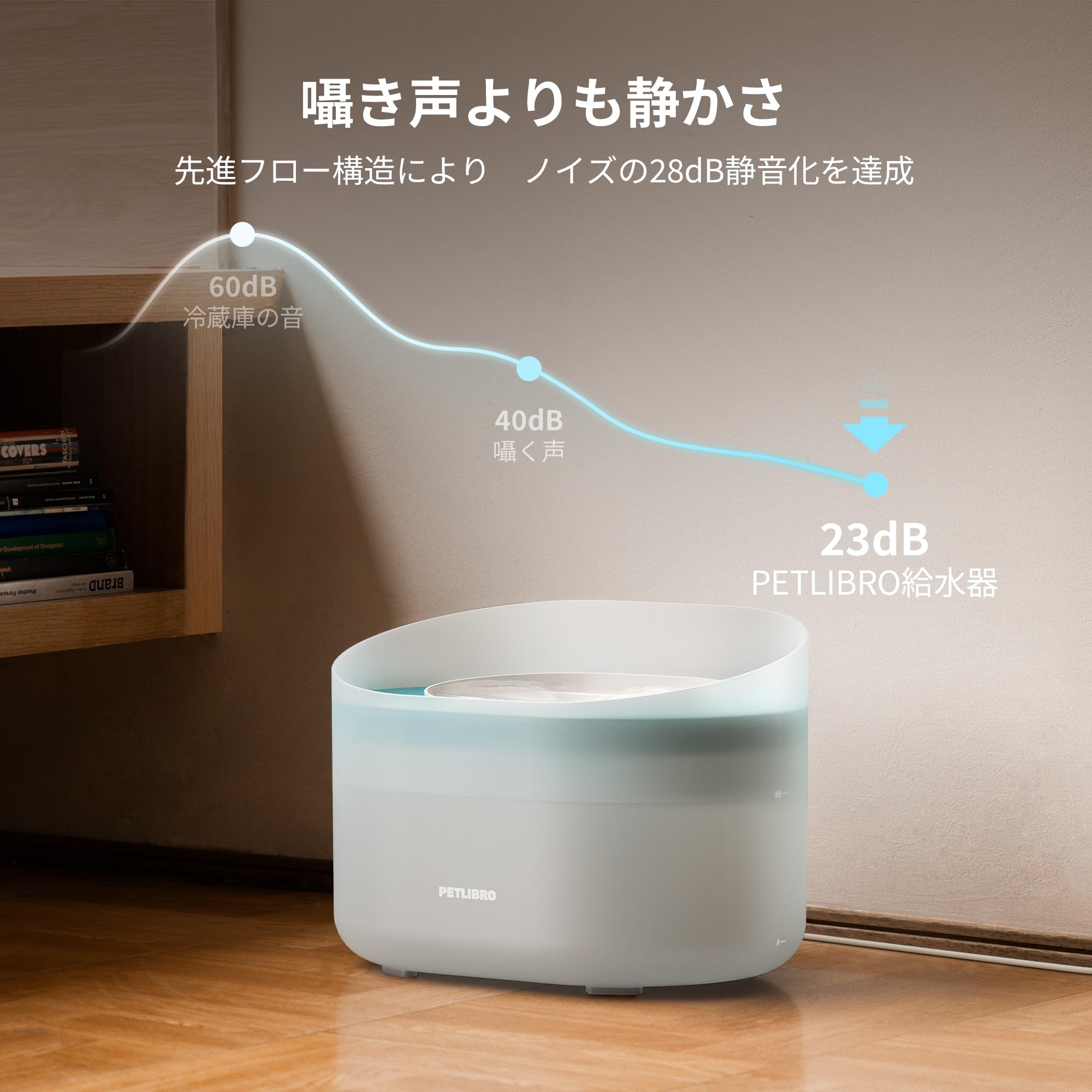 Amazon | PETLIBRO 犬用 自動給水器 8L（約2.1ガロン） カプセル型