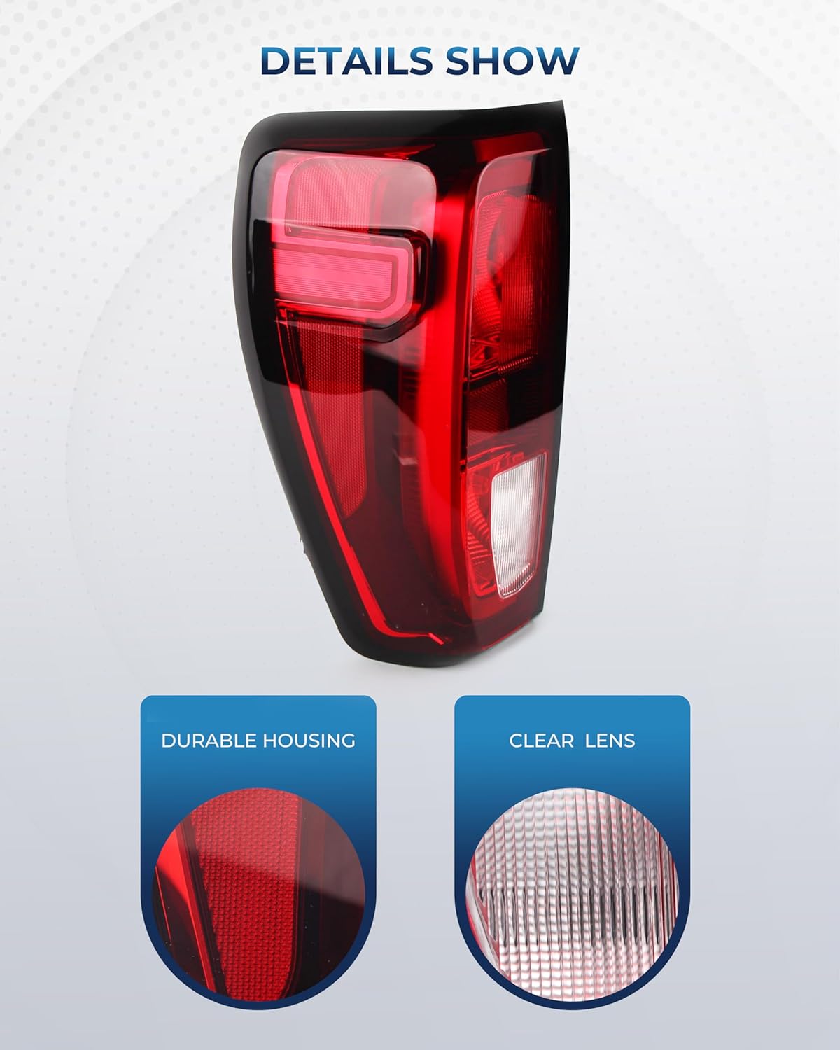 Halogen Tail Lights Compatible with 2019-2025 GMC Sierra 1500/2500HD/3500HD PRO/SLE/Elevation Taillights with Bulbs and Harnesses Left Driver Side TaillightsOEM:GM2800309 84968736