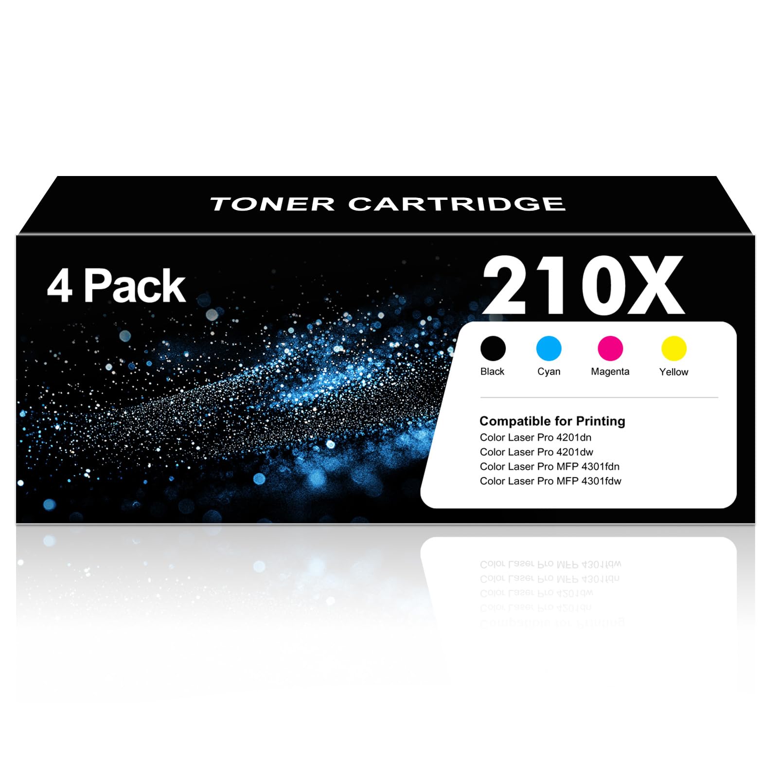210X Toner Cartridges 4 Pack Color LaserJet Pro MFP 4301dw: Compatible for HP 210X 210 210A W2100X for Color Laser Jet Pro 4201dn 4201dw MFP 4301fdw 4301fdn 4301 4201 Printer Ink