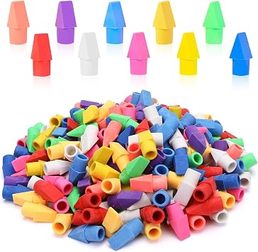 Erasers, 600 Pack Pencil Top Erasers for Kids Bulk, Pencil Erasers Caps, Small Cute Erasers for Pencils, Classroom Must Haves for Teachers & Students, School Supplies, 10 Colors