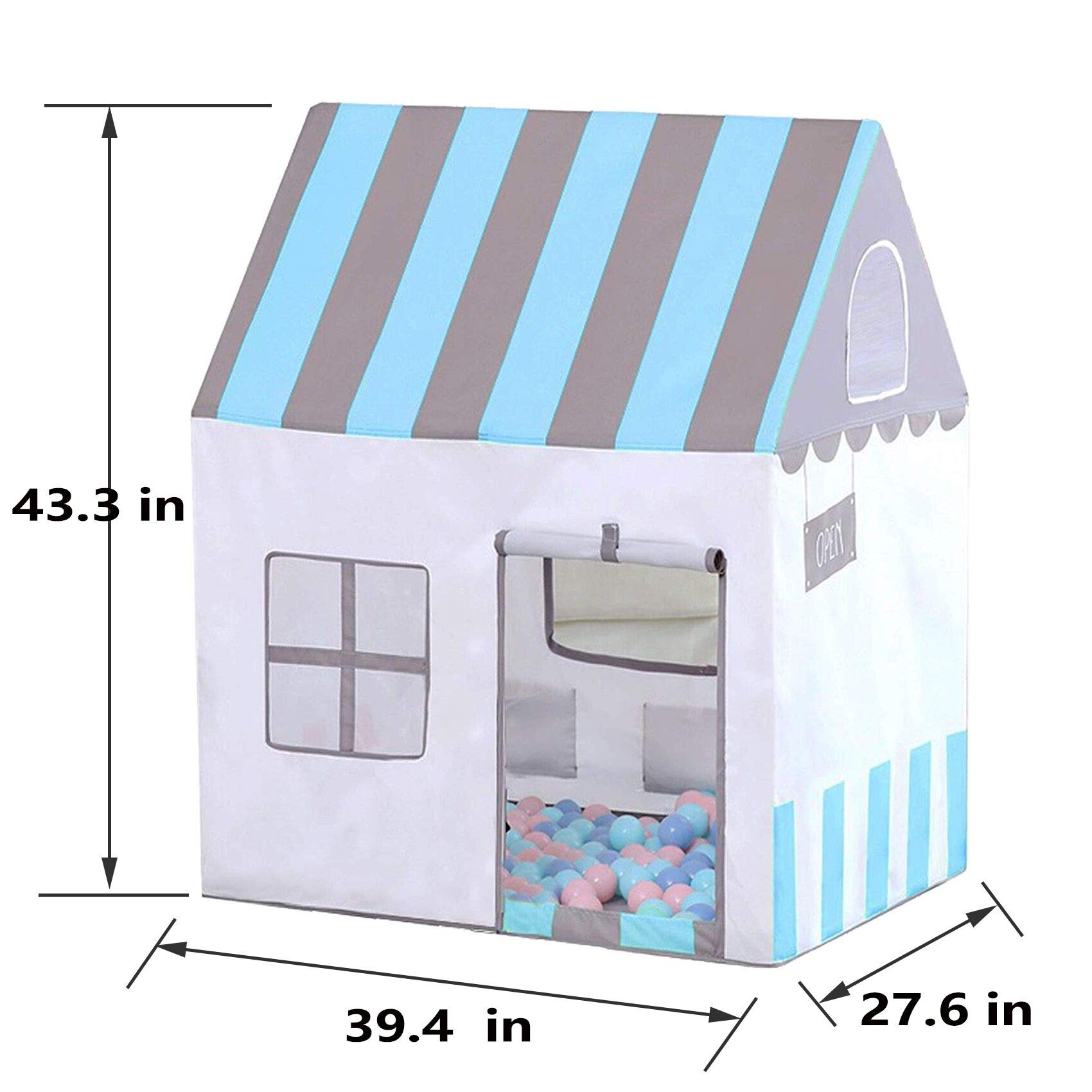 Carpa para niños, Carpa para bebé, Niños Castillo,Regalo de cumpleaños, Interior/Exterior, Sala de Juguetes, Seguridad y no tóxico (Blue)