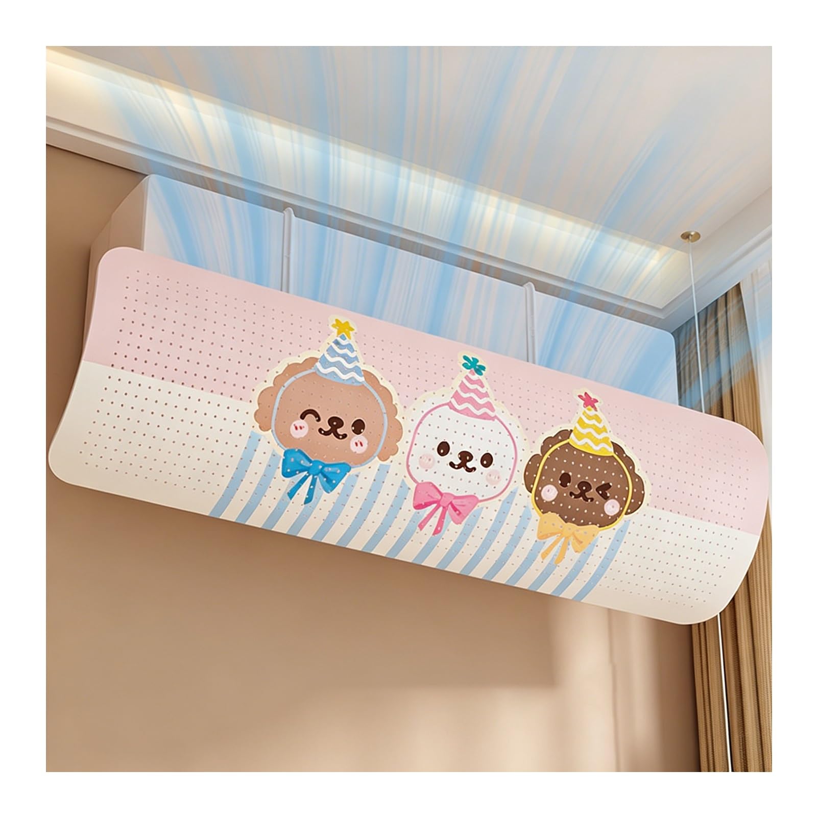 HBOOMOEM Air Conditioner Deflector, Wall Mounted Ac Wind Deflector, Prevents Direct Cold Drafts, Offers Broad Compatibility, and Is Easy to Install Without Drilling.(F)