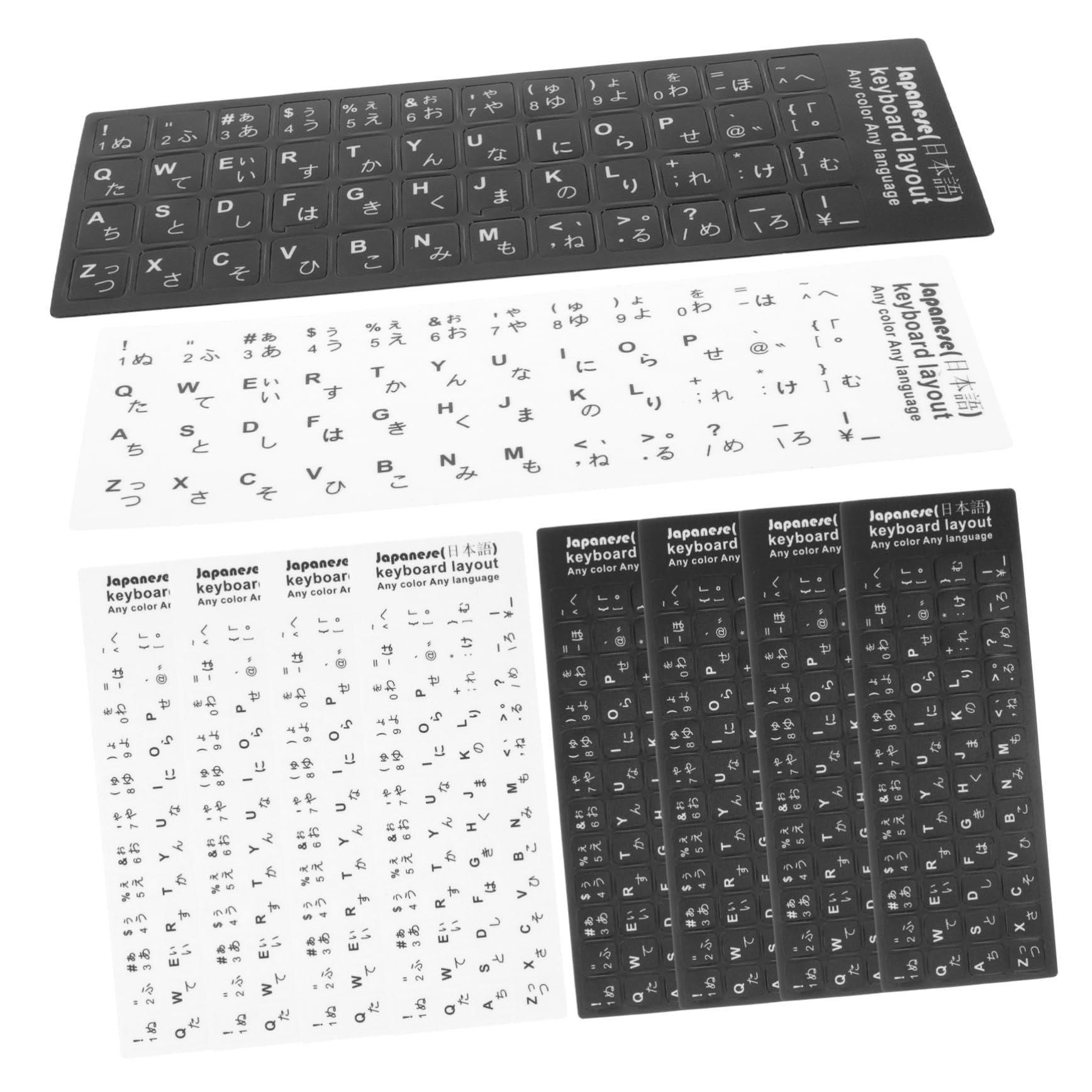 NUOBESTY 5 Set Adesivi Per Tastiera Facili Applicare E Rimuovere Resistente All E Duraturo Per Laptop 10 Pezzi*5