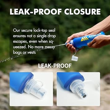 AONIJIE Running Water Bottle 2PCS Soft Flask