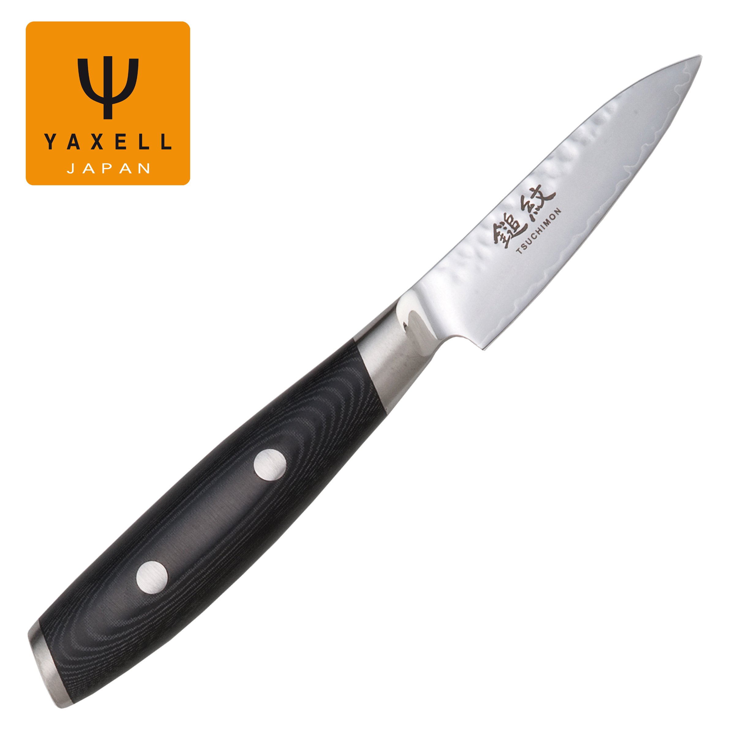 Yaxell Tsuchimon - Cuchillo para pelar (8 cm, forjado, incluye funda protectora de la hoja Prymo.de)