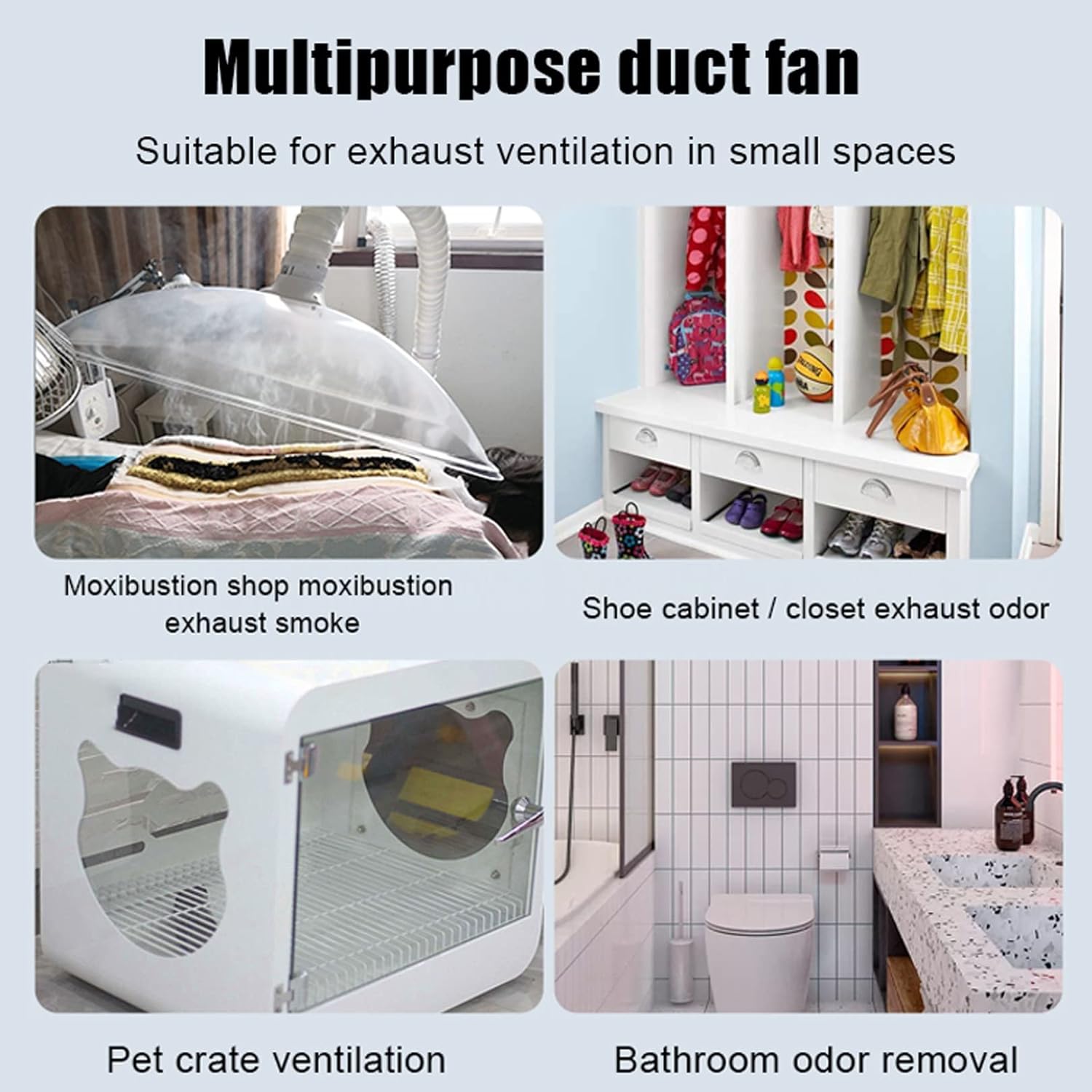 2 Inch Inline Duct Fan, 12V 18W HVAC Exhaust Ventilation Fan With PVC Pipes Hydroponic Blower For Basements, Bathrooms, Kitchens And Attics (Color : Adjustable Speed, Size : 50mm-20mm)