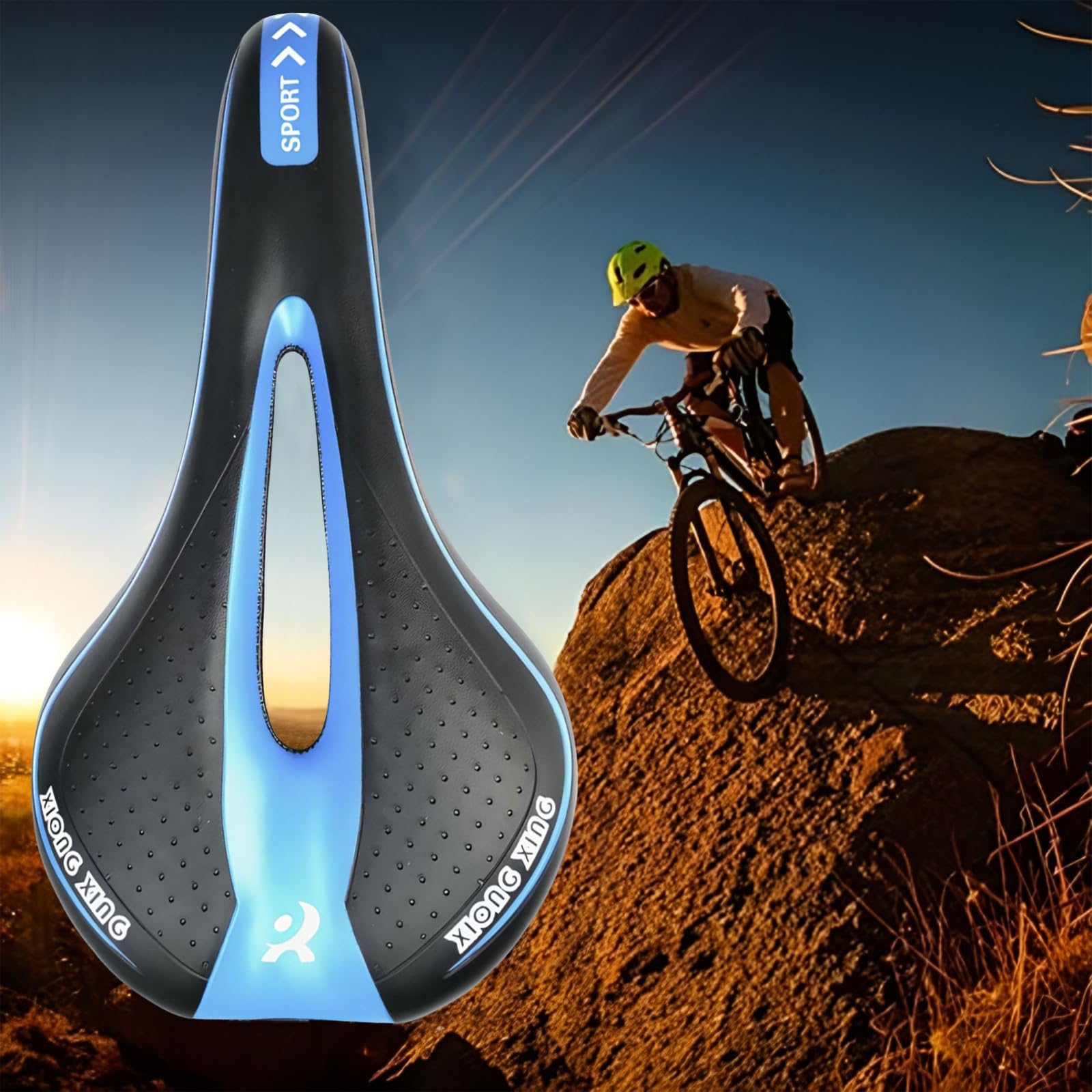 Binnan Sella della Bicicletta, Gel Comfort Anti-Shock Sedile Regolabile MTB Bici da Strada BMX, Bicicletta Pieghevole