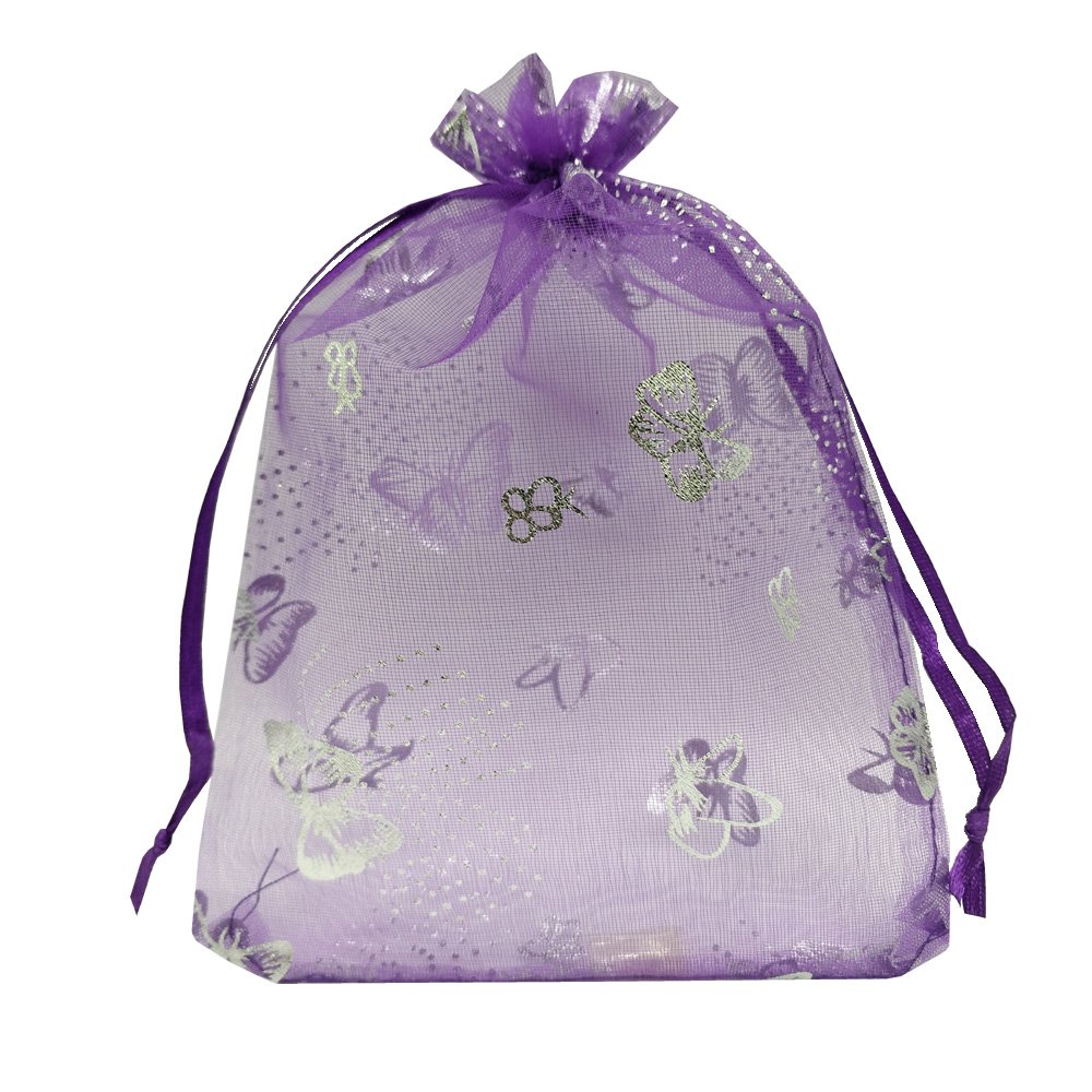 100 Sacs Organza 7,6x10,2cm - Sachets Dragées Cadeaux - Bijoux Bonbons Mariage