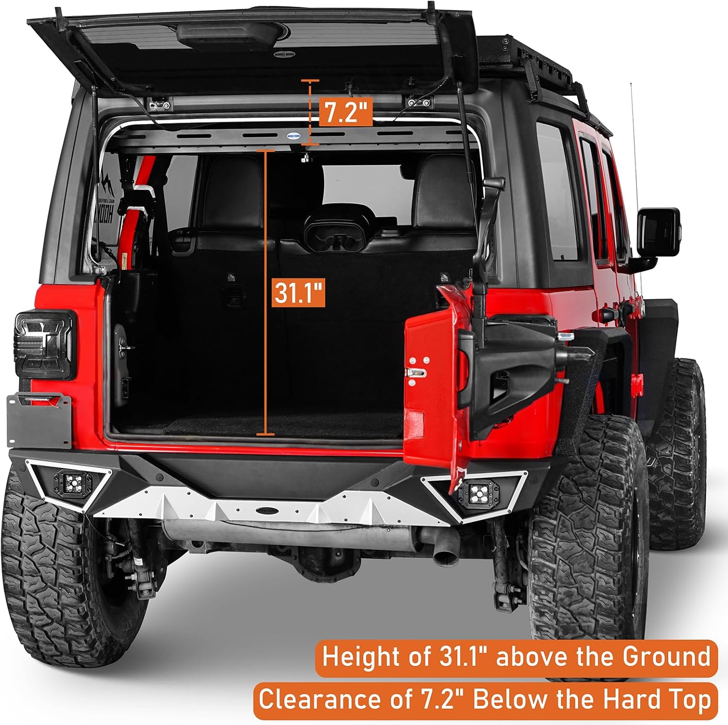 Hooke Road JLU Trunk Upper Cargo Basket Rack Tray for 2018-2026 Jeep Wrangler JL Unlimited 4-Door Hardtop, Interior Storage Platform Luggage Carrier Shelf