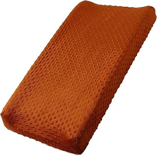 Changing Pad Cover, Soft Minky Dots Changing Table Sheets for Baby Boy and Girl, Diaper Changing Table Cover Fit 32"/34'' x 16" Pad (Pumpkin Spice)