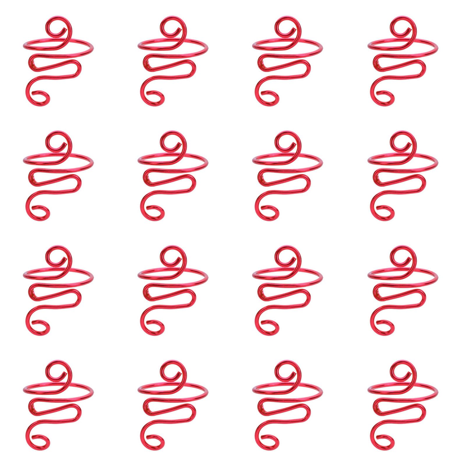 Tsophreniq Red 20 Pcs Yarn Tension Rings Snake Shape Open Adjustable Crochet For Crocheting Knitting