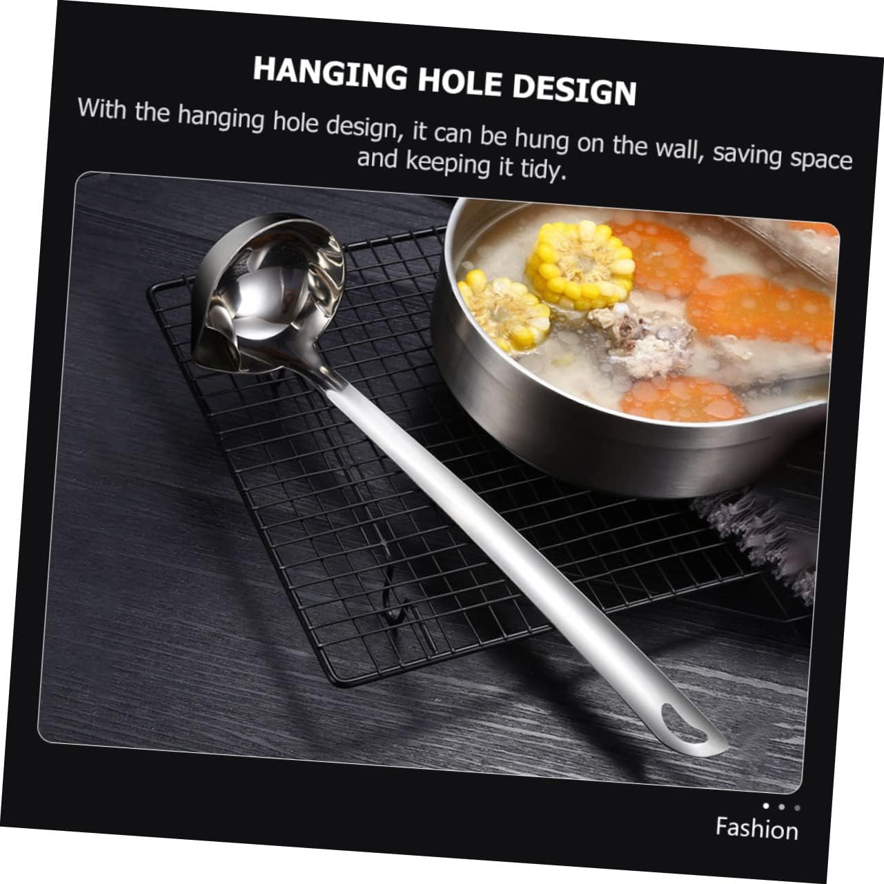 Alipis 3pcs Stainless Steel Oil Filter Ladle for Soup Practical Strainer Spoon Ergonomic Handle for Efficient Grease Separation Kitchen Cooking