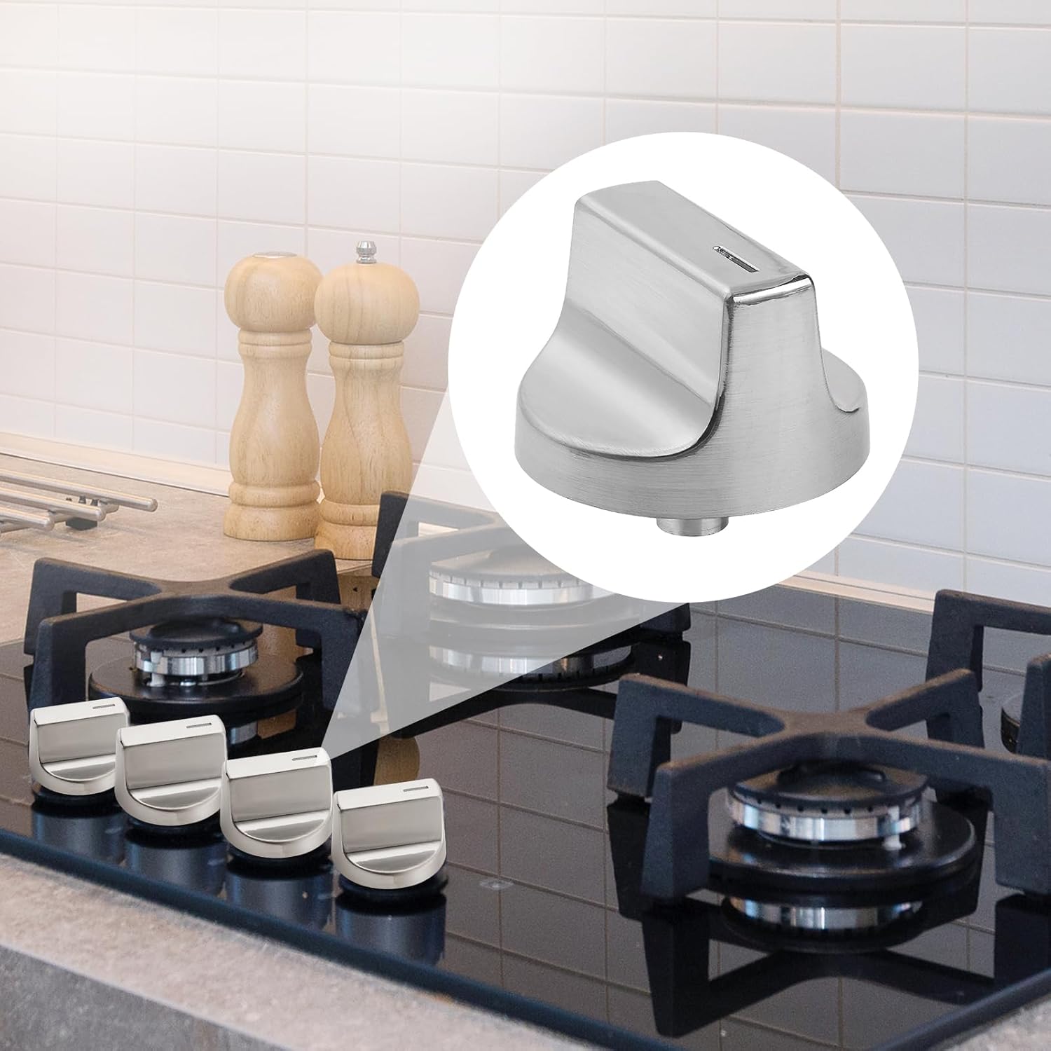 5 Pack W11366438 Stove Knobs Replacements Compatible with Whirlpool Gas Ranges WCG55US0HS00 WCG55US6HS00 WCG77US0HS00,Replace Part W10850010 W11084623 AP6888134 4929319 PS12723935