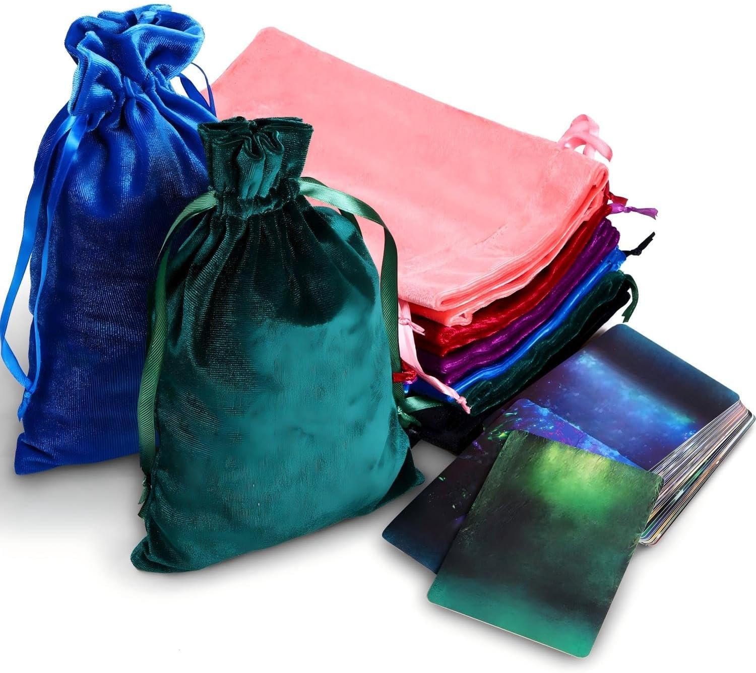 Shappy 18 Pack Velvet Bags with Drawstring 6 x 9 Inch, Gift Pouches