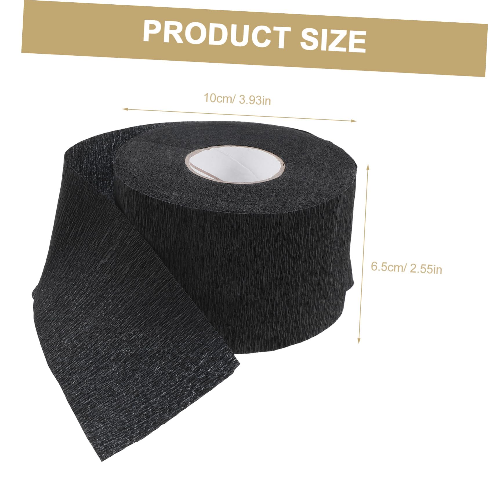 FOMIYES Professional Hair Salon Tool 4 Rolls Collar Papers Disposable Neck Strip White Black for Barbers Stylists