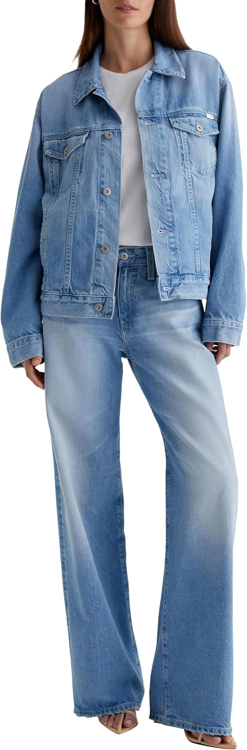 AG womens Ramie Oversized Trucker Jacket - Image 4