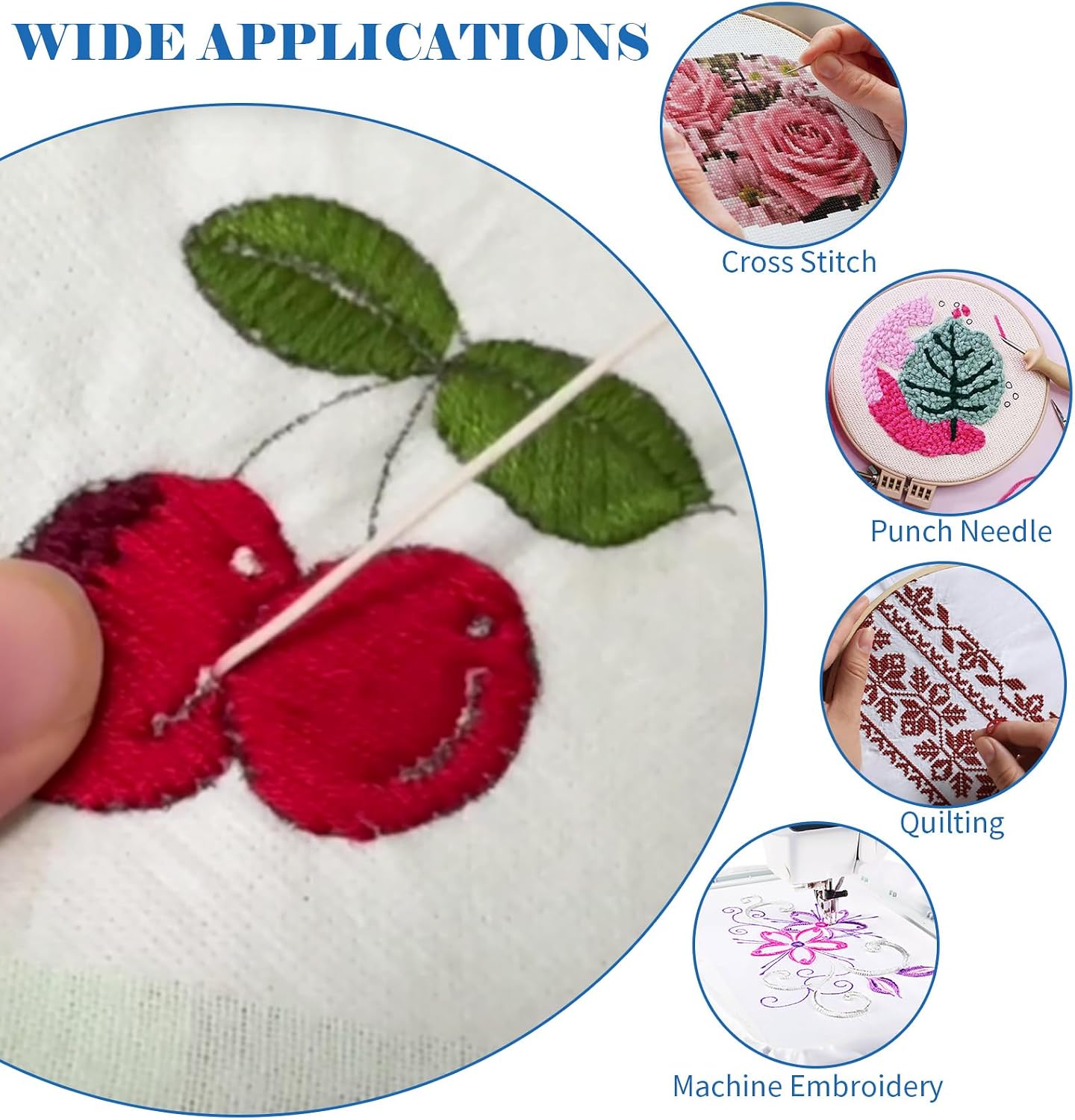 AYSOW 24PCS Sticky Water Soluble Embroidery Stabilizer Sheets - 8.3"x11.7" Non-Toxic, Strong Adhesion, Easy Design Transfer - Perfect for Machine & Hand Embroidery, Cross Stitch, and Quilting