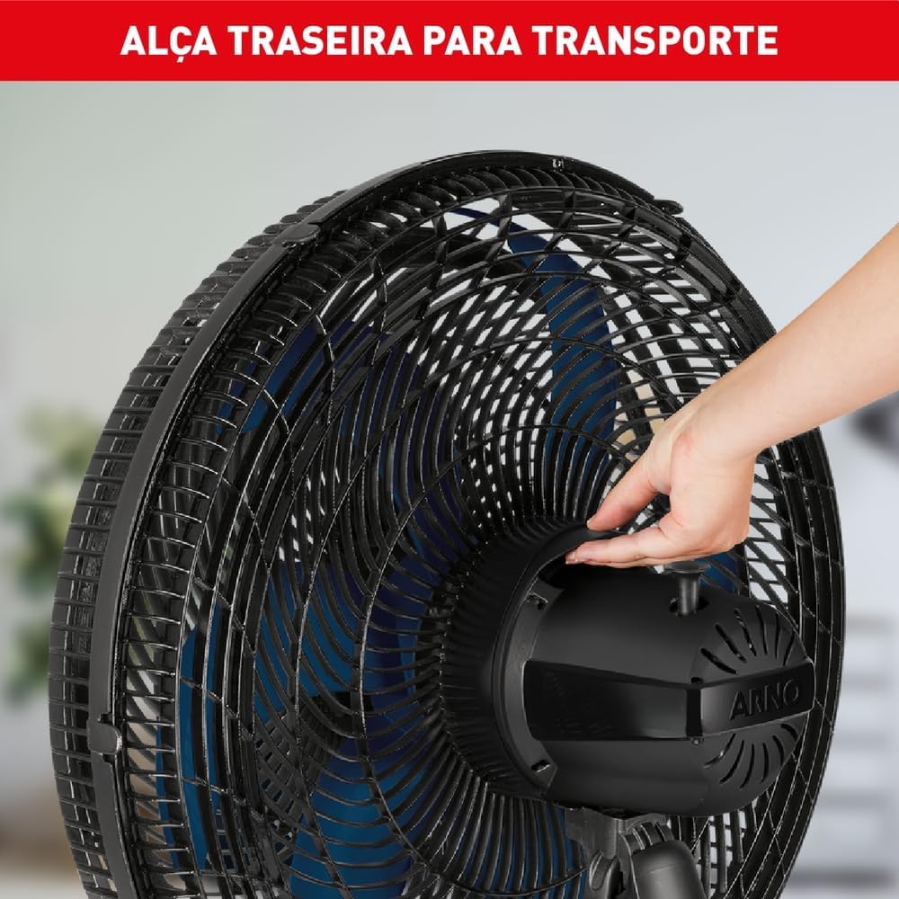 Ventilador de Parede Arno Xtreme Force Breeze 50cm VB51, 126W, 6 Pás, 3 Velocidades, Modo Sono Tranquilo, Oscilação 80º, 110V Ventilador de Parede Arno Xtreme Force Breeze 50cm VB51, 126W, 6 Pás, 3 Velocidades, Modo Sono Tranquilo, Oscilação 80º, 110V