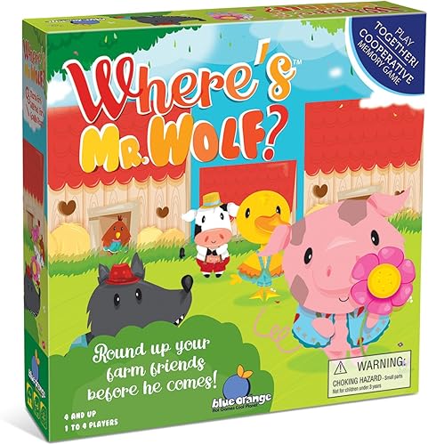 BLUE ORANGE GAMES ¿Dónde está el Sr. Lobo? Cooperative Kids Game