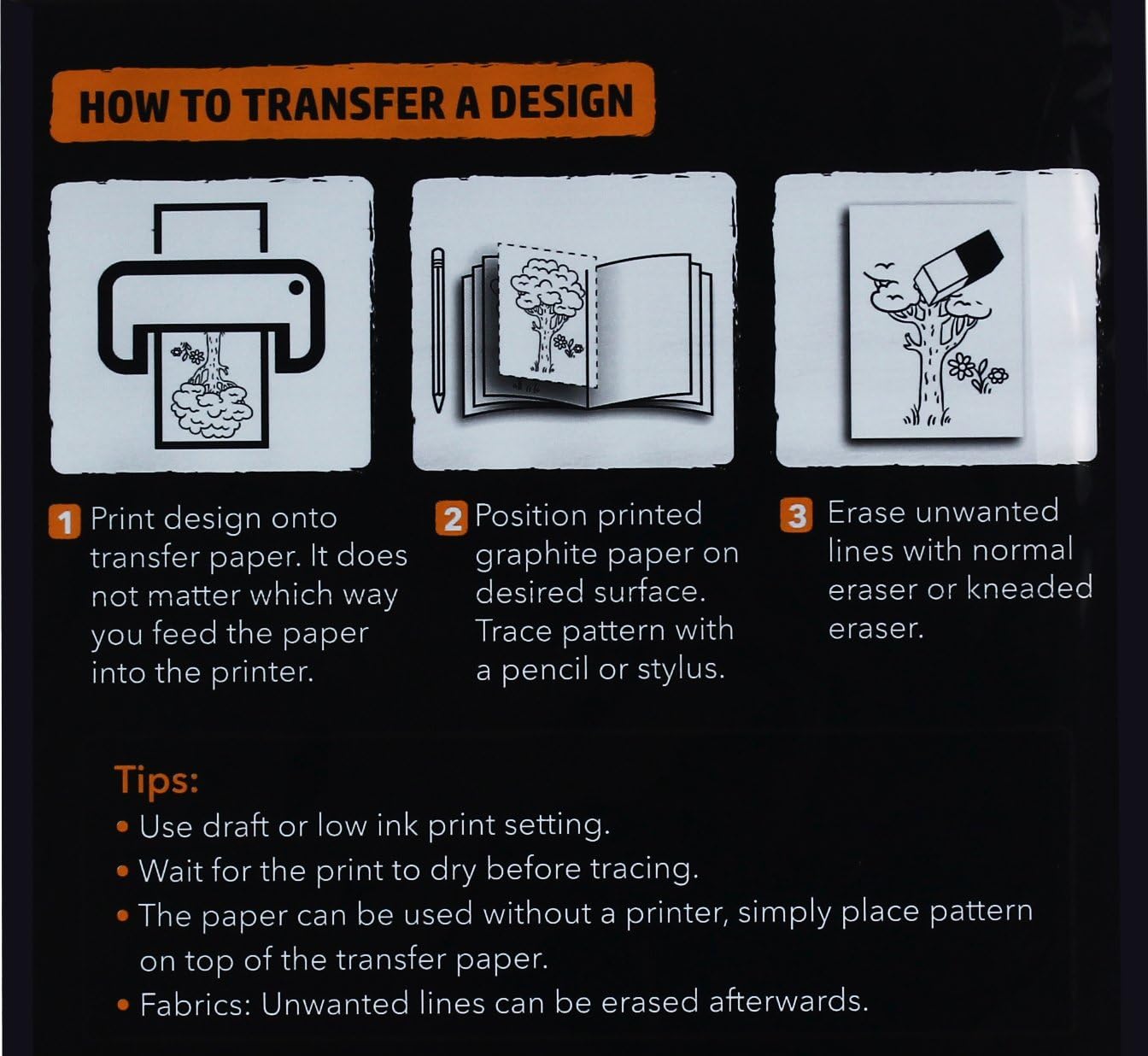 Graphite Transfer Paper, 20 Black Sheets - Wax Free - Erasable - Smudge-Free - Ideal for Drawing, Tracing and Watercolor Transfer - Premium Arts and Crafts Supplies by MyArtscape