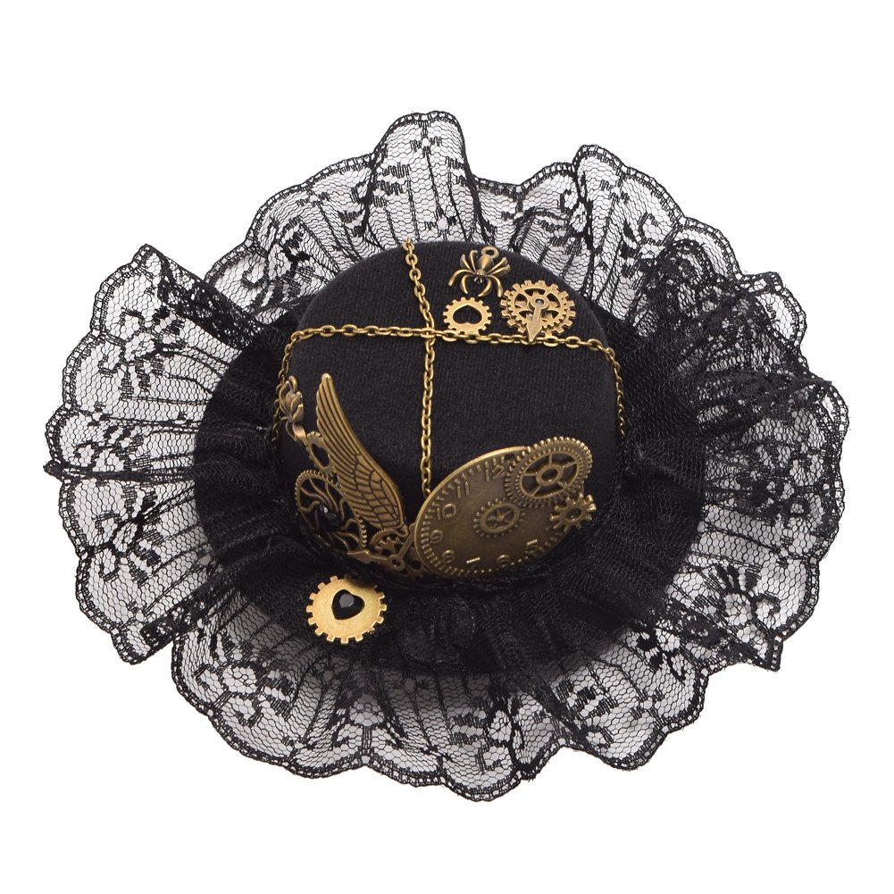 GRACEARTSteampunk Mini Top Hat Headwear Small Victorian Halloween Headdress Accessory