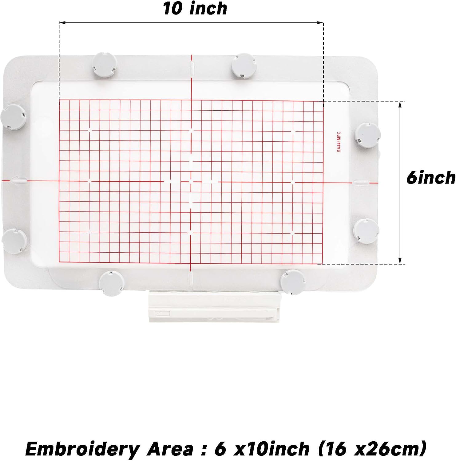 Maggiehoop Magnetic Embroidery Machine Hoop for Brother Innovis NQ1700E NQ1600E NQ1400E NQ3600D Dream Machine 2 VE2200 4000D 1500D V7 V5 VM5200 and Babylock (6"x10", SA441M)