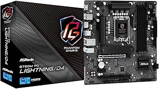 ASROCK B760M PG Lightning/D4 Intel B760 LGA 1700 micro ATX。