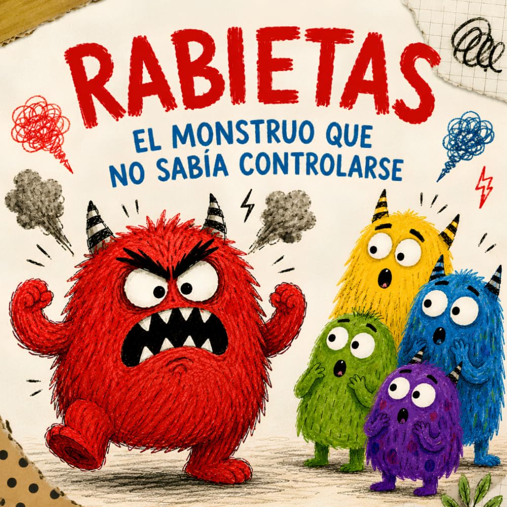 Rabietas el Monstruo que no sabía Controlarse: Cuento Infantil para Aprender a controlar el Enfado | Letra mayúscula