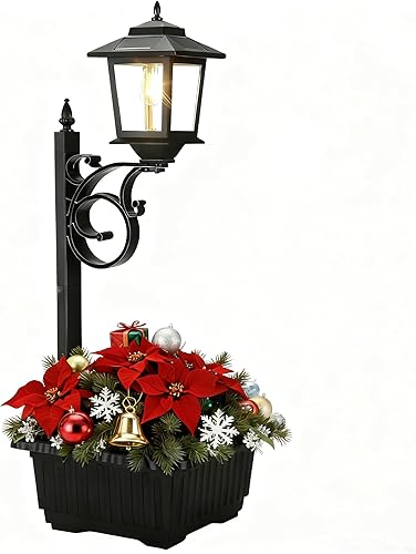 Macetas para exteriores 2 en 1, lámparas de pie impermeables, luces solares de montaje en pared, lámpara decorativa al aire libre para jardín,