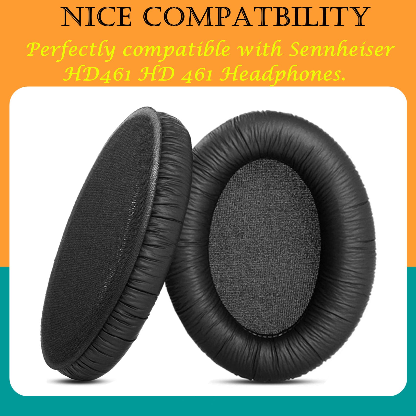Replacement Soft Ear Pad Cushions For Sennheiser HD451, HD461, HD471, HD200, HD400 Headphones