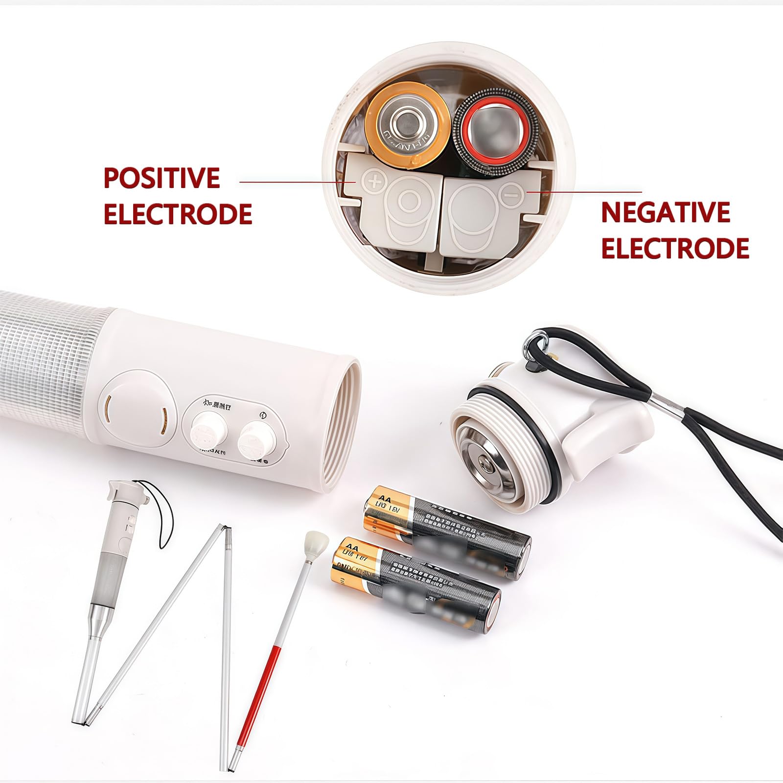 Bastón ciego inteligente con sonido y luz, alarma electrónica, muletas magnéticas y diseño telescópico, ideal para asistencia de movilidad de ancianos