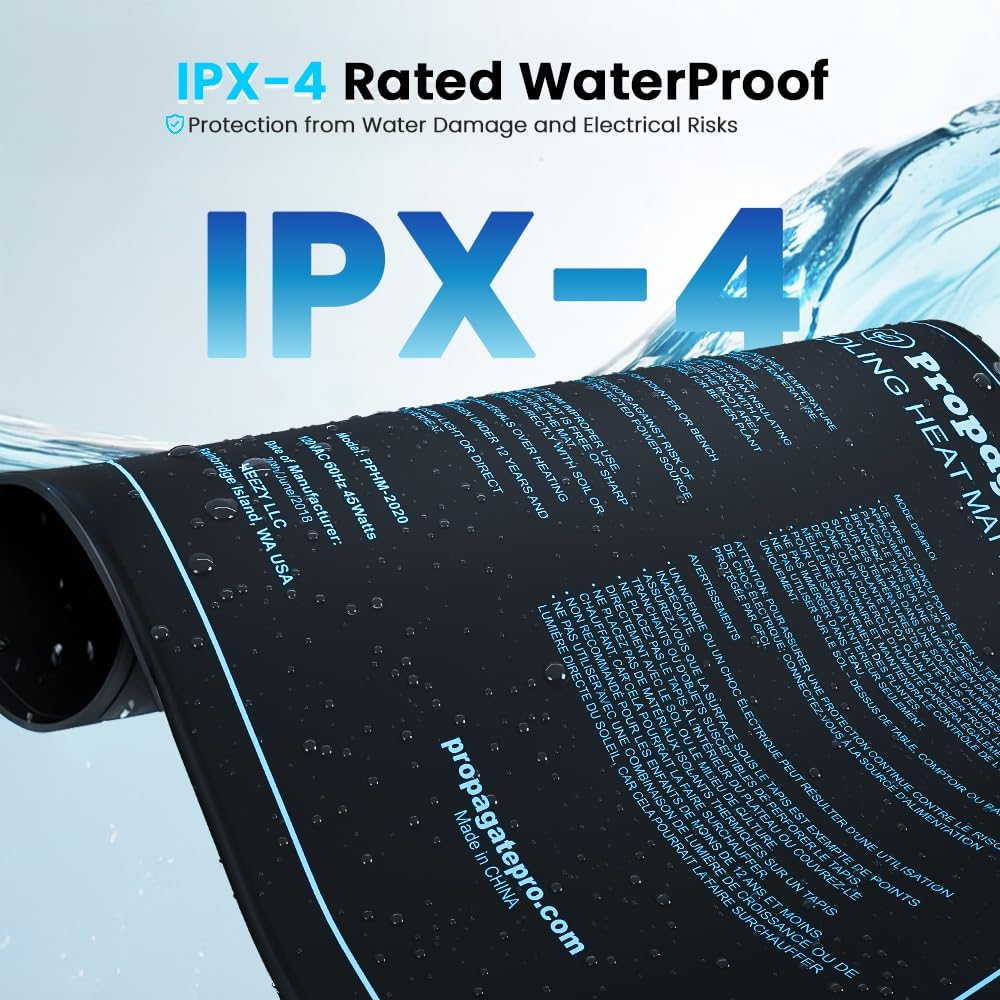 Seedling Heating Mat 20x20 Fits (2) Standard 1020 Tray | Germination Grow Heat Pad for Hydroponic Seed & Starter Plants Soil Warmer for Indoor Home Gardening (20" Heating Mat)