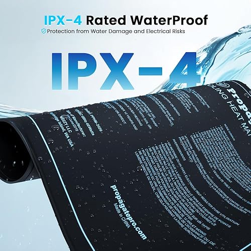 Miniatura 4 de Alfombrilla térmica de semillas de 20 x 20 pulgadas, se adapta a (2) bandejas estándar 1020, almohadilla de calor de germinación para semillas