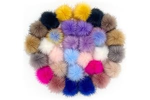 lusy dm 30 pieces faux fur pom pom faux fox fur pom...