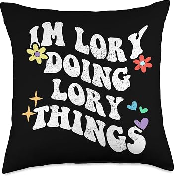 Retro Groovy Im Lory Doing Lory Things Funny Mothers Day Throw Pillow