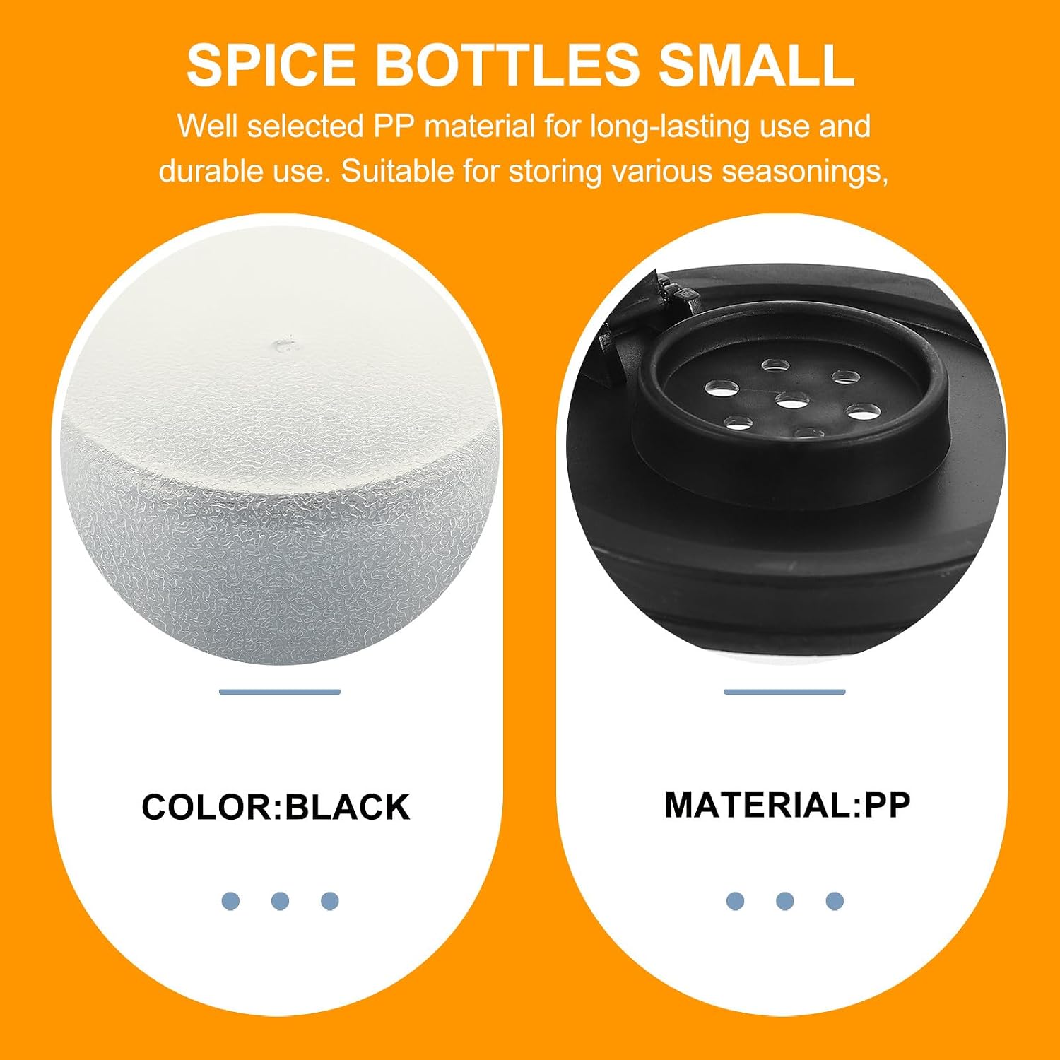 Xmas 2pcs Mini Plastic Pepper Shakers, PP Seasoning Bottles
