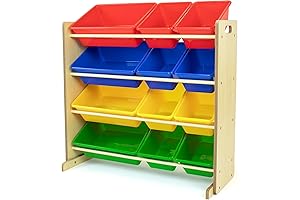Humble Crew Kids' Toy Storage Organizer with 12 Plastic Bins
