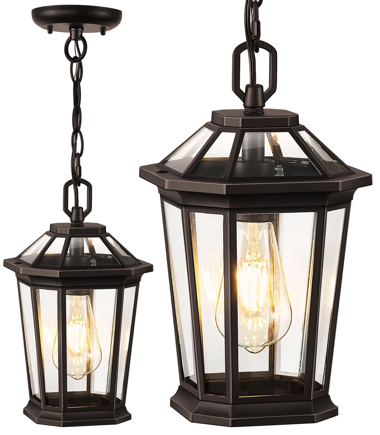 VIANIS Oil Rubbed Bronze Pendant Light Fixtures, Modern ORB 1-Pack