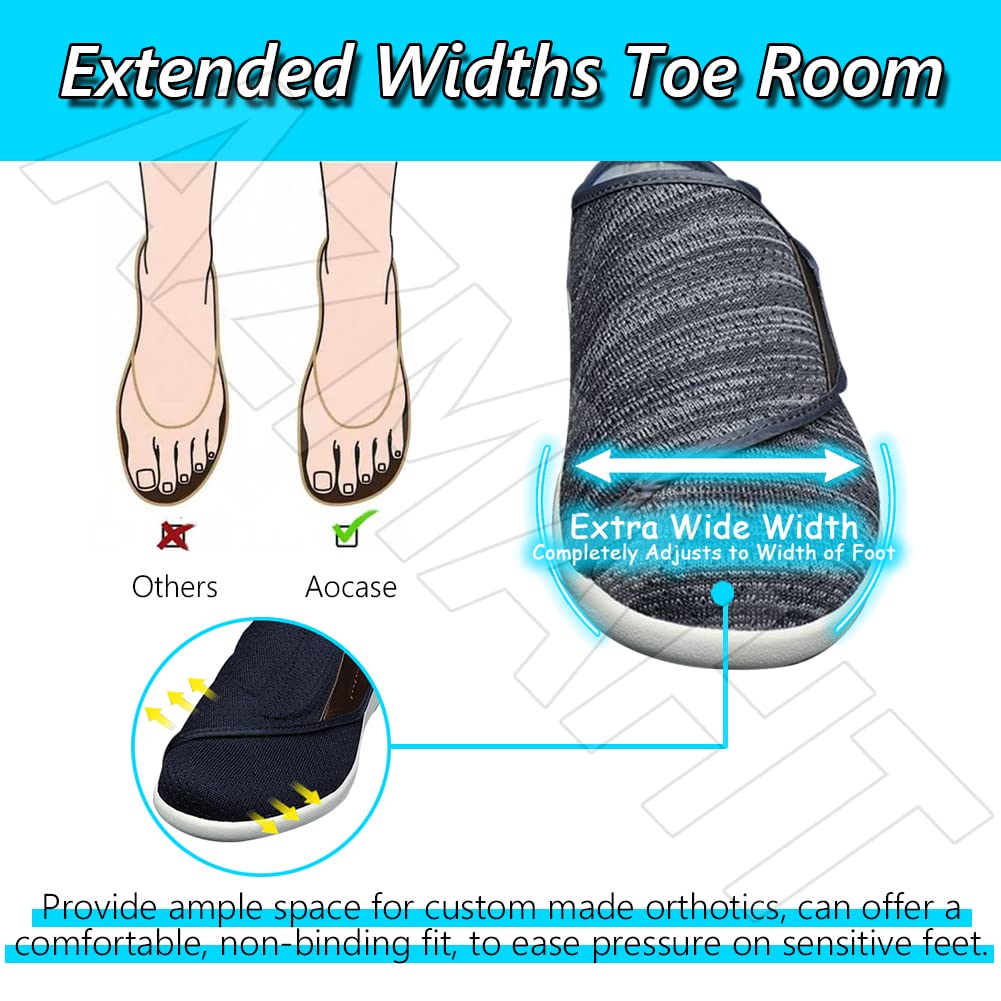 Chaussure Orthopédique, Sabots à Enfiler à Coussin d'air pour Femmes Chaussures de randonnée orthopédiques pour diabétiques, Baskets Mules pour Femmes,Noir,39 EU
