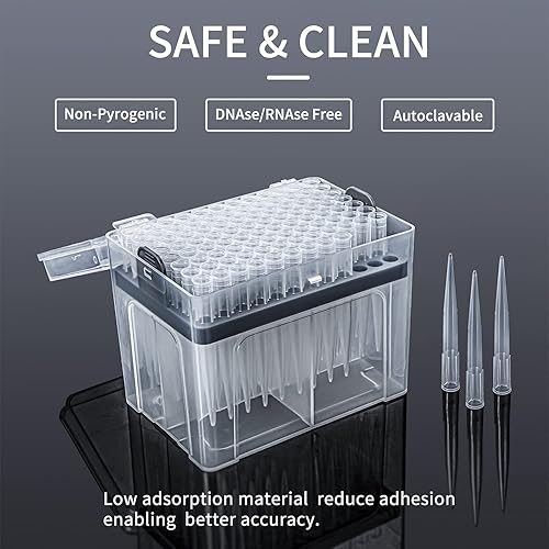 Miniatura 4 de FOUR E'S SCIENTIFIC Placa caliente del agitador magnético de 5 pulgadas con la pipeta micro de 1mL con las puntas de la pipeta