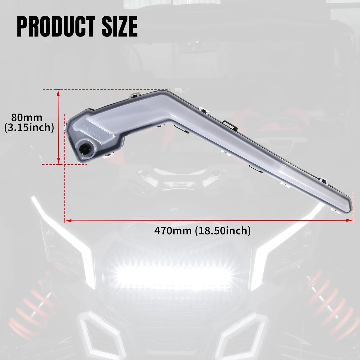 SAUTVS X3 LED Front Signature Fang Lights, LED Turn Signal Lights Assembly for Can-Am Maverick X3 XDS XRS Max Turbo R Trail Sport Max 2017-2025 Accessories (2PCS, Replace #710004994, 710004995)