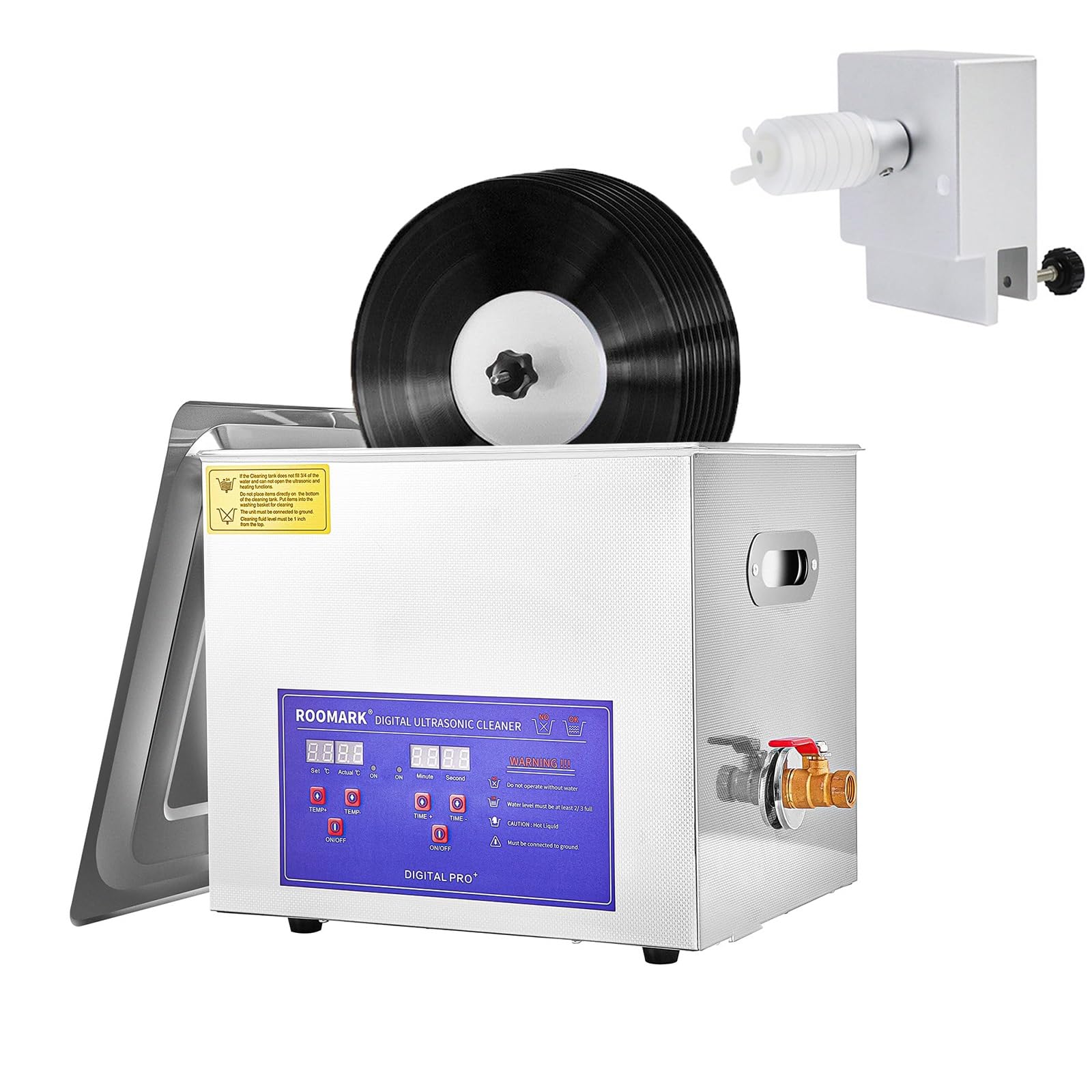 Macchina per la Pulizia dei Dischi in Vinile a ultrasuoni, sistemi di Pulizia dei Dischi in Vinile con Supporto, Tempo e Temperatura Regolabili, Pulizia Profonda bifacciale Automatica