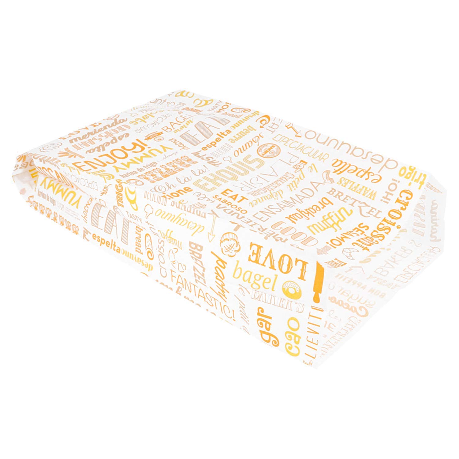 García De Pou 4000 Sachets Croissants 'Feel Green' 12+5 X 22 Cm Kraft Naturel